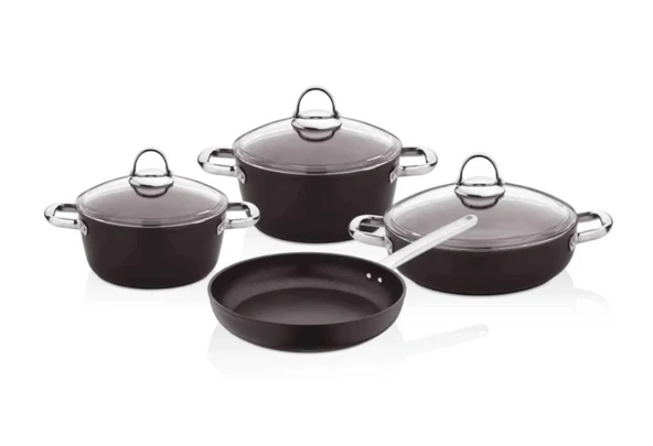 Arow 7 Parça Black Titanyum Tencere Seti ürün görseli