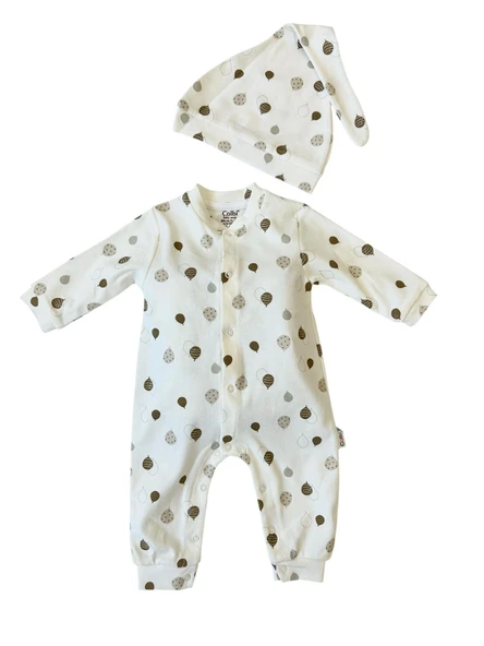 Balon Desenli Unısex Patikli Penye Tulum Seti ürün görseli