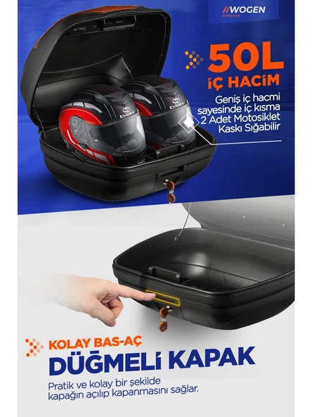 WOGEN - WG50 - 50 LİTRE ARKA ÇANTA (SİYAH) - Resim 6