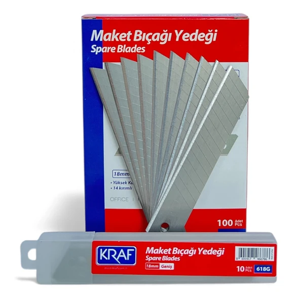 Kraf 618G Geniş 18mm Maket Bıçağı Yedeği 14 Kırım - Resim 3