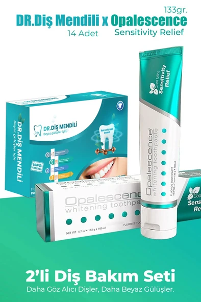 Dr. Diş Mendili 14 Adet + Opalescence Sensitivity Relief  Diş Macunu 133 gr – 2 li Diş Bakım Seti ürün görseli