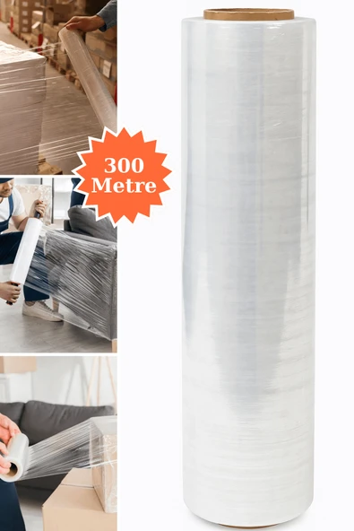 El Tipi Mobilya Eşya Koli Palet Paket Taşıma Taşınma Sarma Koruma Streç Film 50 cm x 300 m 17 Mikron ürün görseli 1