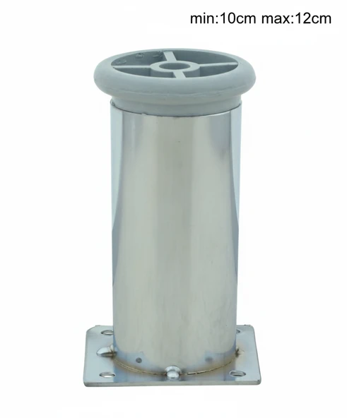 LUDIA Metal Ayarlanabilir 3 Adet Mobilya Ayağı Metal Tablalı 10cm - Resim 5