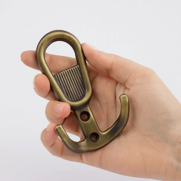 Yunus Antik Sarı Askı Askılık Duvar Vidalı Çanta Elbise Asma Portmanto Vestiyer Banyo Mutfak Askısı - Resim 7