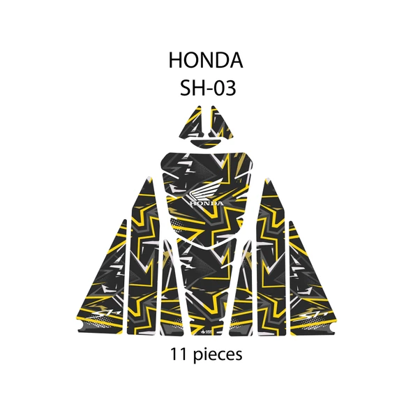 Honda SH-125 ( 2024 ) ile Uyumlu 11 Parça Tank Pad Seti GC21-3 ürün görseli