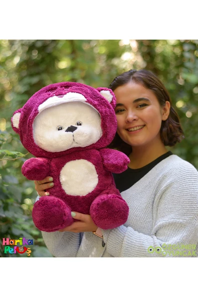 Ayıcı Oyuncak Uykumcuk Gold Kapşonlu Peluş Ayı Sevgiliye Özel 70 Cm (%100 YERLİ) ürün görseli 1