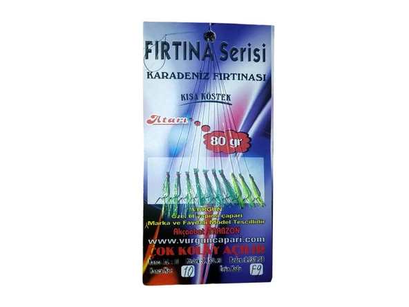 VURGUN 80gr 10 iğneli 3 Renk Yeşil Organze Çapari