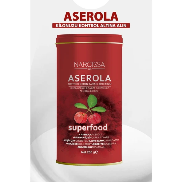 Narcissa 100 g Karışık Bitki Tozu - Aserola Ekstresi ile Zenginleştirilmiş Doğal Formül, Vitamin ve Mineral Dolu, Gün Boyu Enerji Sağlar ürün görseli