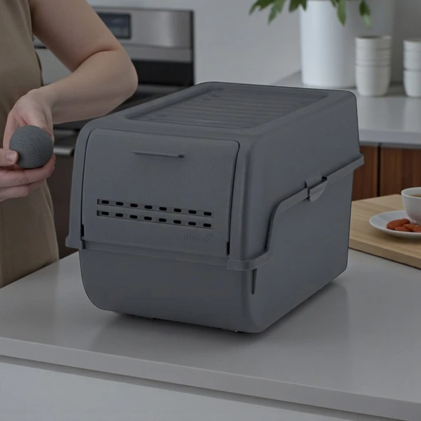 Technow Motek MT-40 S-Box 8 Litre Çok Amaçlı Organizer Düzenleyici Antrasit  1 Adet - Resim 2