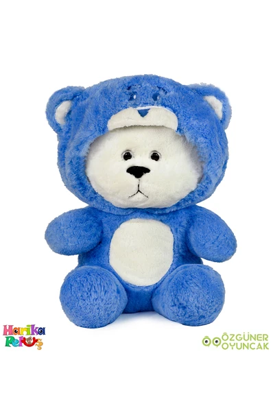 Harika Peluş Fabrikası Uykumcuk Gold Kapşonlu Peluş Ayı Sevgiliye Özel 70 Cm (%100 YERLİ) - Resim 4