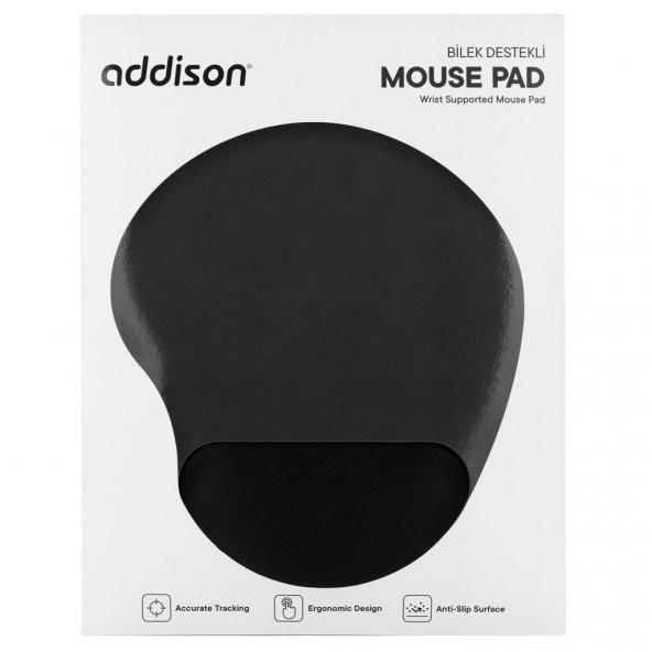 Addison 300521 Bileklik Destekli Siyah Mouse Pad - Resim 4