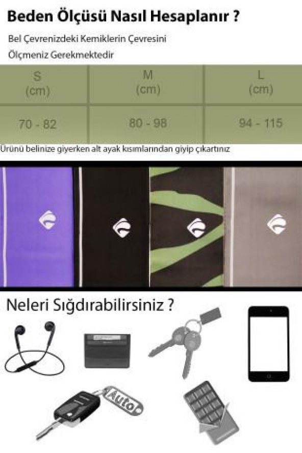 Delta Probelt Spor Koşu Fitness Avcılık Korse Bel Çantası Sporcu Kemeri 4 Gizli Cepli Güvenli Çanta - 2