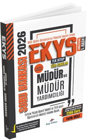 2026 MEB EKYS Müdür ve Müdür Yardımcılığı Soru Bankası 5. Baskı Dizgi Kitap ürün görseli 1