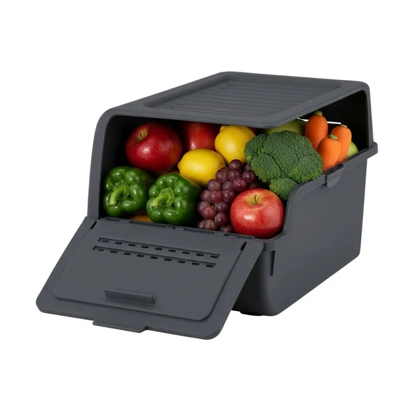 Technow Motek MT-40 S-Box 8 Litre Çok Amaçlı Organizer Düzenleyici Antrasit  1 Adet - Resim 3