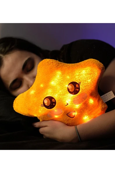 Harika Peluş Fabrikası Uyku Arkadaşım Ledli Yıldız Yastık ürün görseli 1