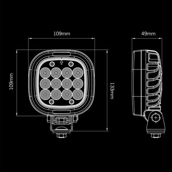 Strands Off-Road Led Lamba President Red 24W 908538 - Resim 8