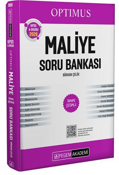 Pegem 2026 KPSS A Grubu Optimus Maliye Soru Bankası Çözümlü Pegem Akademi Yayınları ürün görseli 1