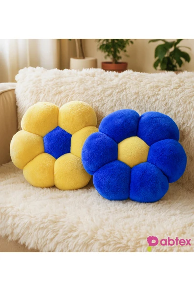 Harika Peluş Fabrikası Taraftar Temalı Papatya Formlu Peluş Yastıklar – 2’li Konforlu Takım ürün görseli 1