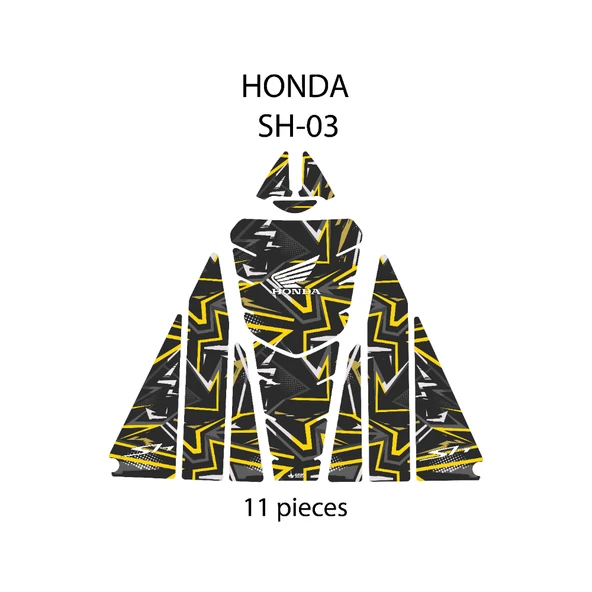 Honda SH-125 ( 2024 ) ile Uyumlu 11 Parça Tank Pad Seti GC21-3 - Resim 2