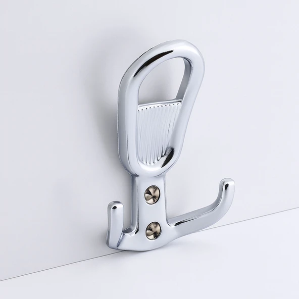 Yunus Gümüş Krom Askı Askılık Duvar Vidalı Çanta Elbise Asma Portmanto Vestiyer Banyo Mutfak Askısı - Resim 6