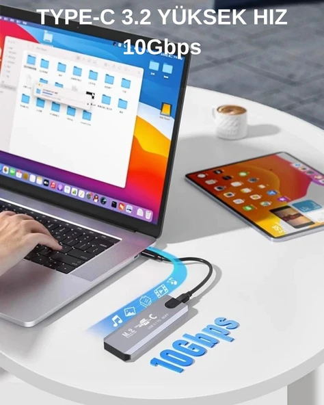USB 3.1 Type-C To Pcıe Express Nvme SSD M.2 M-Key M&b-Key Hard Disk Kutusu - Resim 6