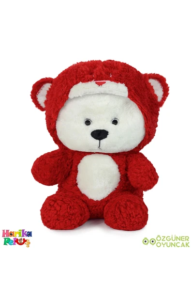 Ayıcı Oyuncak Uykumcuk Gold Kapşonlu Peluş Ayı Sevgiliye Özel 70 Cm (%100 YERLİ) - Resim 3