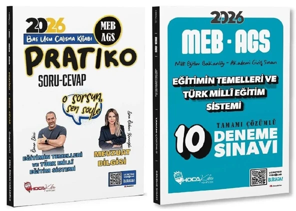 Hoca Kafası 2026 MEB-AGS Eğitimin Temelleri ve Türk Millî Eğitim Sistemi Pratiko Soru Cevap + 10 Deneme 2 li Set - Ömer Ekici, Esra Özkan Karaoğlu Hoca Kafası Yayınları ürün görseli 1
