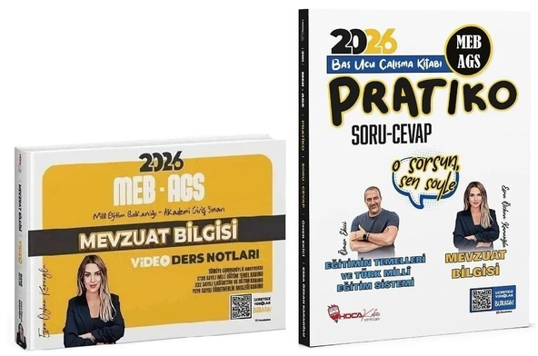 Hoca Kafası 2026 MEB-AGS Mevzuat Bilgisi Video Ders Notları + Pratiko Soru Cevap 2 li Set- Esra Özkan Karaoğlu, Ömer Ekici Hoca Kafası Yayınları ürün görseli 1