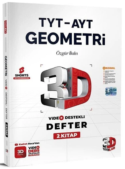 3D Yayınları YKS TYT AYT Geometri Video Destekli Defter 2. Kitap 3D Yayınları ürün görseli 1