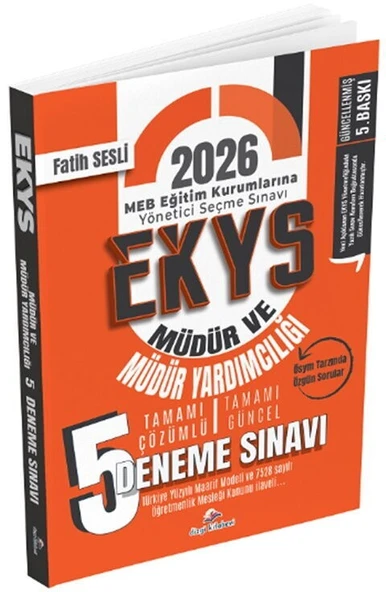 2026 MEB EKYS Müdür ve Müdür Yardımcılığı 5 Deneme Çözümlü 5. Baskı Dizgi Kitap ürün görseli 1