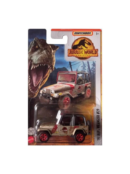 Matchbox Jurassic World Tekli Araçlar FMW90 HBH07 93 Jeep Wrangler ürün görseli 1