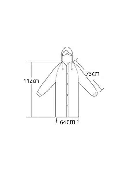 Kadın Erkek Yağmurluk Kapüşonlu Çıtçıtlı Eva Yağmurluk RÜZGARLIK SARI - Resim 6
