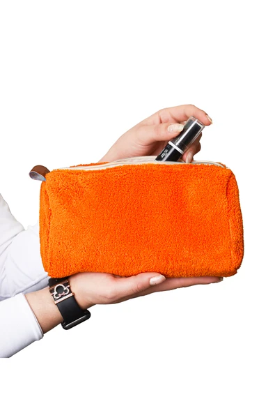 Ayıcı Oyuncak Yumuşak Peluş Makyaj Çantası - Şık ve Kullanışlı Kadın Kozmetik Çantası - Resim 3