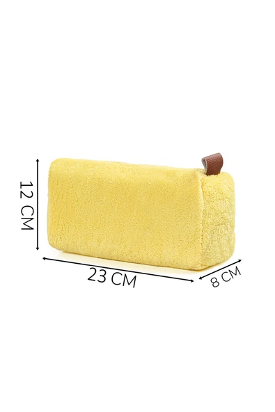 Harika Peluş Fabrikası Yumuşak Peluş Makyaj Çantası - Şık ve Kullanışlı Kadın Kozmetik Çantası - Resim 5