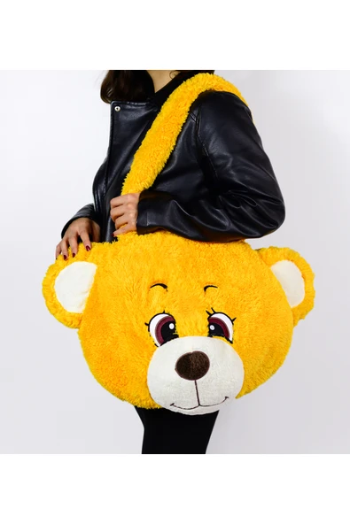 Ayıcı Oyuncak Yumuşacık Ayıcık Detaylı Omuz Çantası – Şıklığı ve Rahatlığı Bir Arada - Resim 4