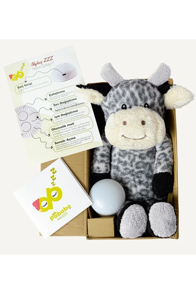 Ayıcı Oyuncak Uykuşşş Akıllı Ağlama Sensörlü Uyku Arkadaşı - Beyaz Gürültülü Tali - Resim 5