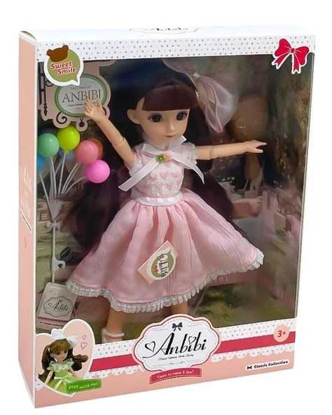 Kızılkaya Anbibi Premium Oyuncak Bebek Aksesuarlı Pembe Etekli WX1971 ürün görseli