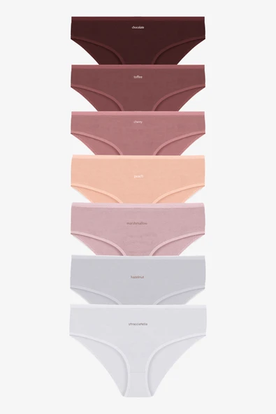 Kadın 7'li Curve Pamuklu Likralı Bato Külot ürün görseli