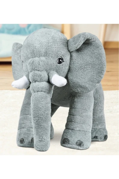 Ayıcı Oyuncak Yumuşacık Uyku Arkadaşı Fil Tam 90 Cm Boyunda - Resim 4