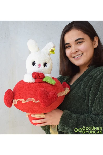 Harika Peluş Fabrikası Sevimli Peluş Tavşanla Sevgi Buketi – Aşkınızı Tatlı Bir Şekilde İfade Edin - Resim 5