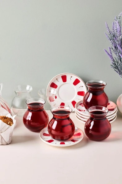 Perotti Filiz 12 Parça 6 Kişilik Cam Çay Seti 210 Ml 17898 ürün görseli 1