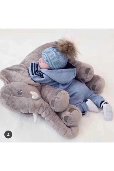 Ayıcı Oyuncak Yumuşacık Uyku Arkadaşı Fil Tam 90 Cm Boyunda - Resim 2