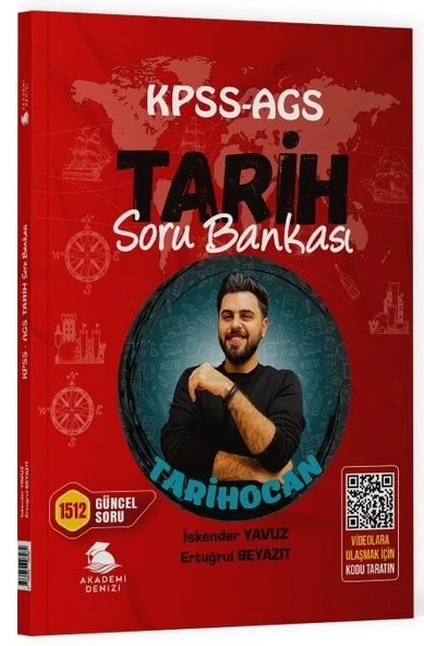 Akademi Denizi KPSS MEB-AGS Tarih TARİHOCAN Soru Bankası Çözümlü - İskender Yavuz, Ertuğrul Beyazıt Akademi Denizi ürün görseli 1