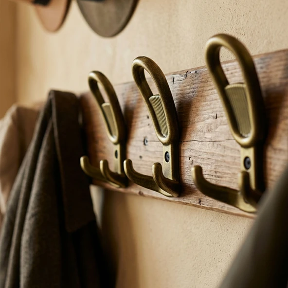 Yunus Antik Sarı Askı Askılık Duvar Vidalı Çanta Elbise Asma Portmanto Vestiyer Banyo Mutfak Askısı - Resim 6