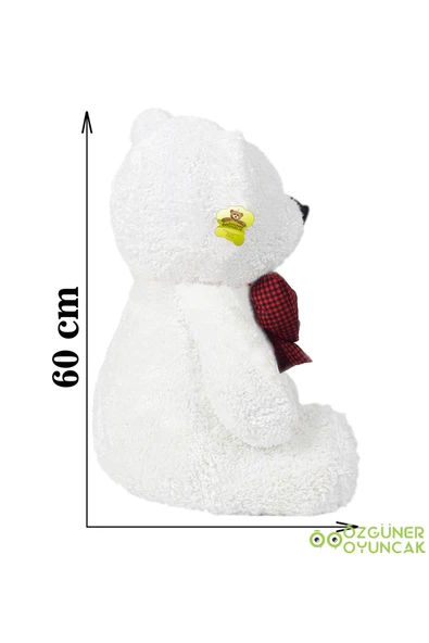 Ayıcı Oyuncak Yumuşak Papyonlu Ayıcık – Oturan Peluş Ayı, Hediyelik ve Sevimli - Resim 5