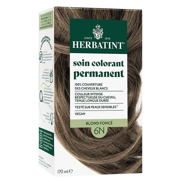 Herbatint Bitkisel Özlü Kalıcı Saç Boyası | Doğal Koyu Kumral (Dark Blonde 6N) 170 ml ürün görseli