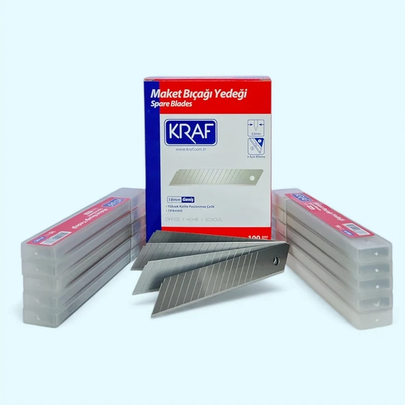 Kraf 618G Geniş 18mm Maket Bıçağı Yedeği 14 Kırım - Resim 2