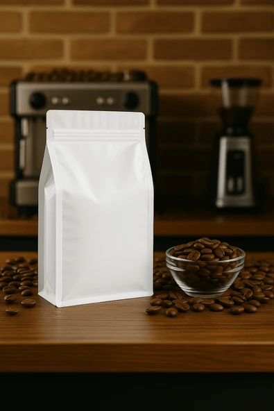 Flat Bottom Kilitli Doypack Kahve Kuruyemiş Bakliyat Kedi Kumu Yem Saklama Torbası 33x17 cm 25 Adet - Resim 6