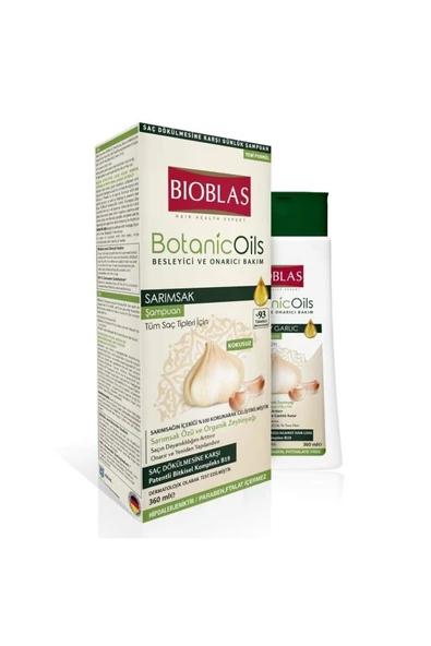 Bioblas Botanic Oils Sarımsak Özlü 360 ml Şampuan x 2 Adet - Resim 2