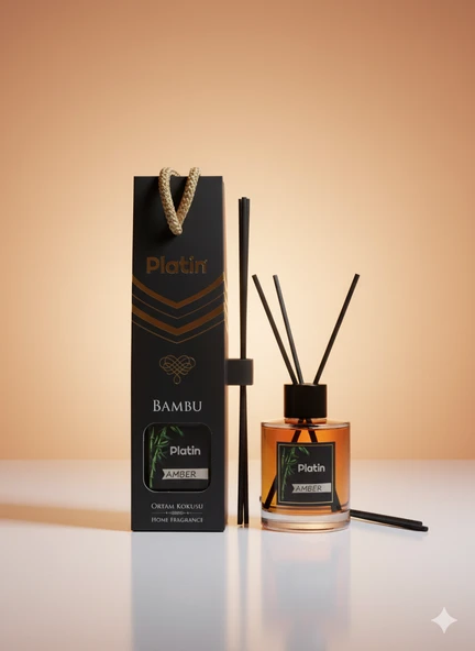 Platin Amber Bambu Çubuklu Oda Kokusu 100ml ürün görseli